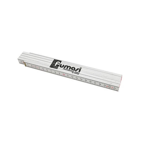Metro in legno di carpino verniciato con rivetto