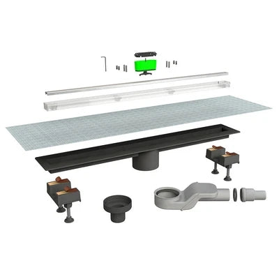 Canaletta doccia canalissima kit mixage scarico centrale l. 100 cm