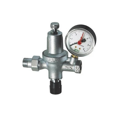 Gruppo di riempimento automatico cromato con manometro far m.f. 1/2 gas
