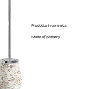 Scopino in ceramica e madreperla con ciuffo in setole Gedy serie Marina - Crema by CeramicStore | Lo specialista del tuo bagno
