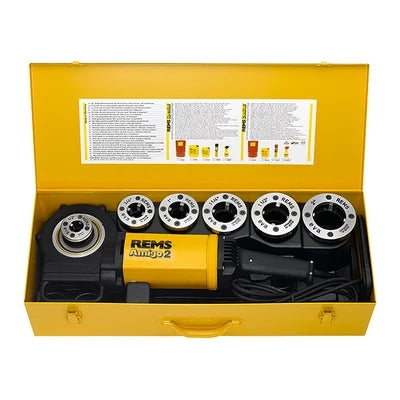 Filiera elettrica portatile rems amigo 2 set r fino a 2 1/2 -2
