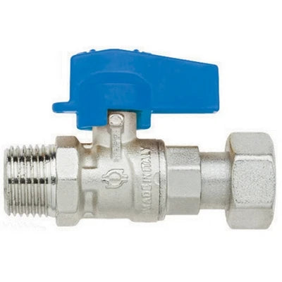Rubinetto a sfera diritto maschio-girello femmina 1/2 x 1/2 dn 10 pn 10