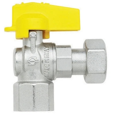 Rubinetto a sfera squadra con levetta femmina - dado girevole femmina 1/2 x 1/2 dn 10