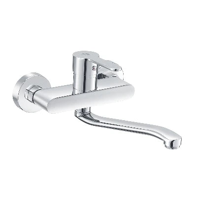 Miscelatore monocomando lavello a muro serie iole cromo
