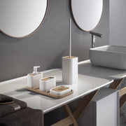 Dispenser sapone da appoggio con erogatore Gedy modello Ninfea - Bianco Matt