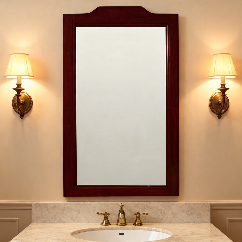 Specchio arte povera Monica per mobile bagno 75 cm - 85 cm in legno massello