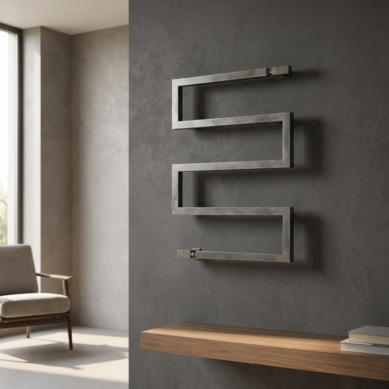 Termoarredo design Scirocco H Snake in acciaio - varie finiture