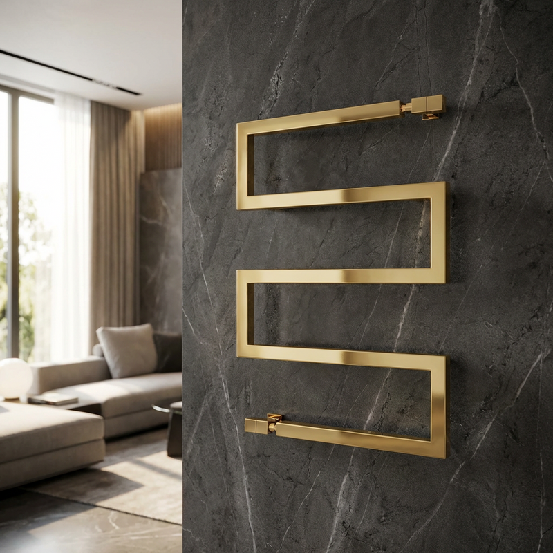 Termoarredo design Scirocco H Snake in acciaio - varie finiture
