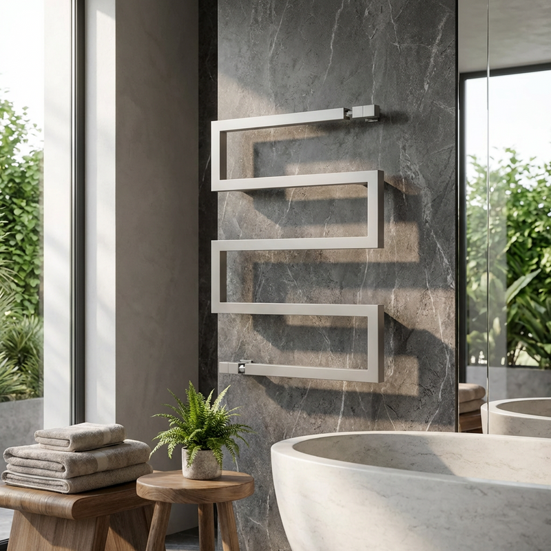 Termoarredo design Scirocco H Snake in acciaio - varie finiture
