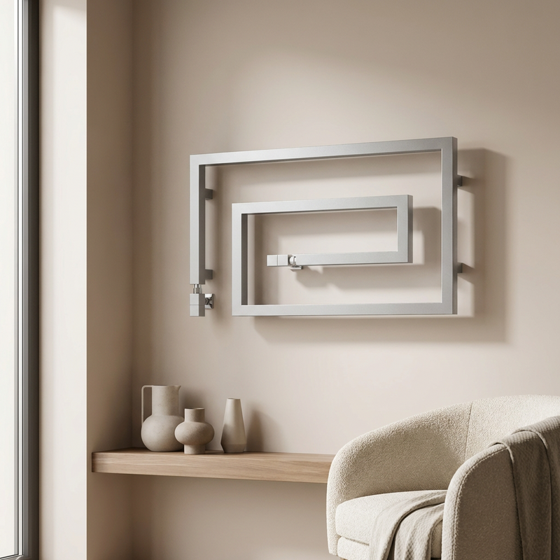 Termoarredo design Scirocco H Snake in acciaio - varie finiture