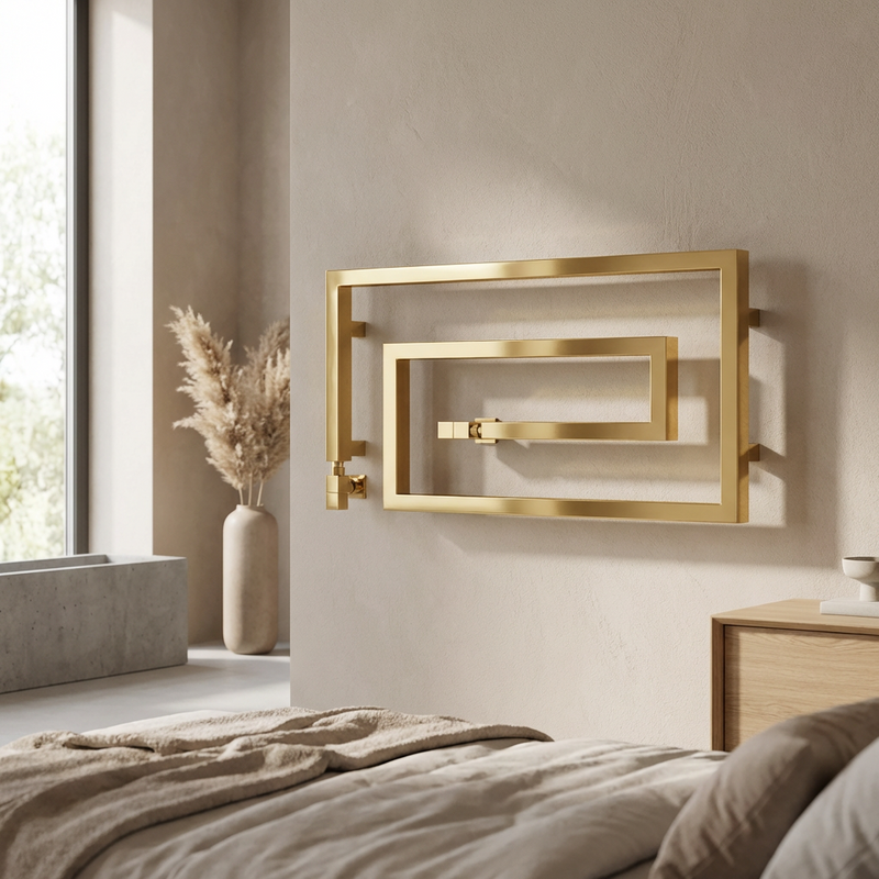 Termoarredo design Scirocco H Snake in acciaio - varie finiture