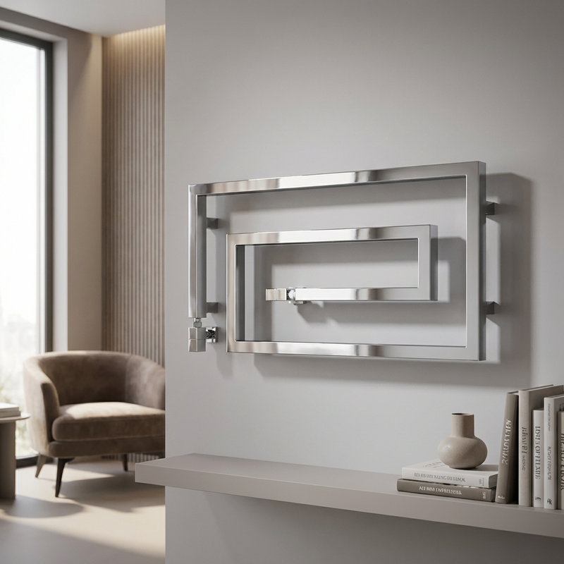 Termoarredo design Scirocco H Snake in acciaio - varie finiture