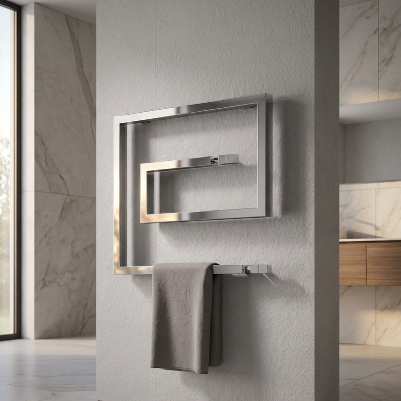 Termoarredo design Scirocco H Snake in acciaio - varie finiture