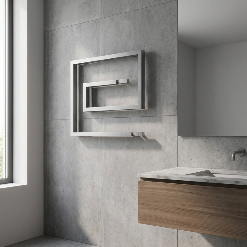 Termoarredo design Scirocco H Snake in acciaio - varie finiture