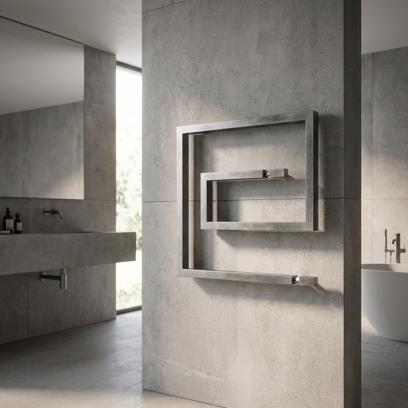 Termoarredo design Scirocco H Snake in acciaio - varie finiture