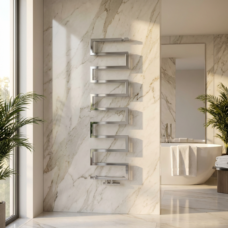 Termoarredo design in acciaio Snake One by Scirocco H - varie finiture
