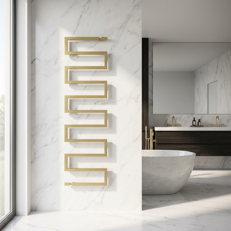 Termoarredo design in acciaio Snake One by Scirocco H - varie finiture