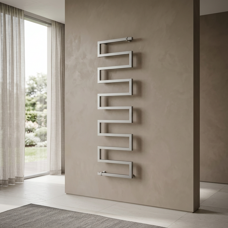 Termoarredo design in acciaio Snake One by Scirocco H - varie finiture