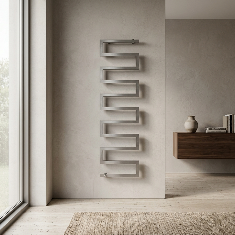 Termoarredo design in acciaio Snake One by Scirocco H - varie finiture