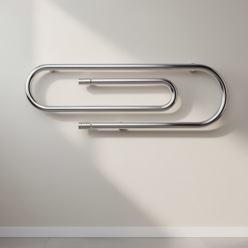 Termoarredo di design Graffe in acciaio cromato Scirocco H