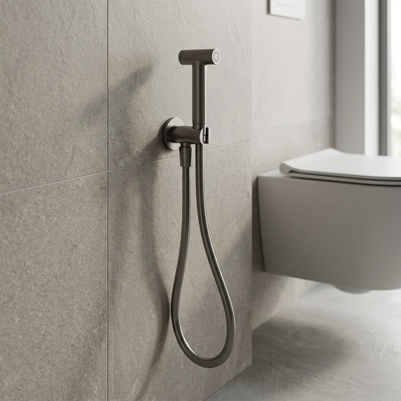 Idroscopino con pulsante in acciaio 316L BathCore – Gun Metal