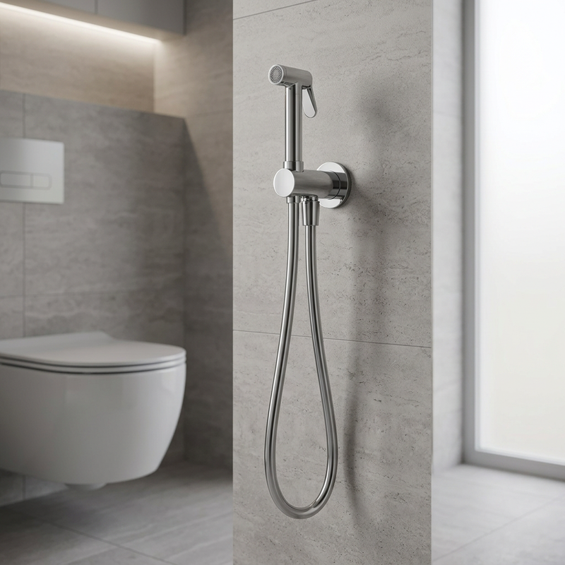 Idroscopino con miscelatore in ottone BathCore - Cromo