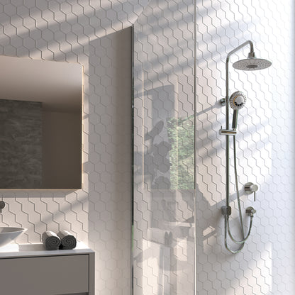 Colonna doccia estensibile con doccetta con diffusore musica Bluetooth di Gedy modello Music 00 - Cromato/Bianco by CeramicStore | Lo specialista del tuo bagno