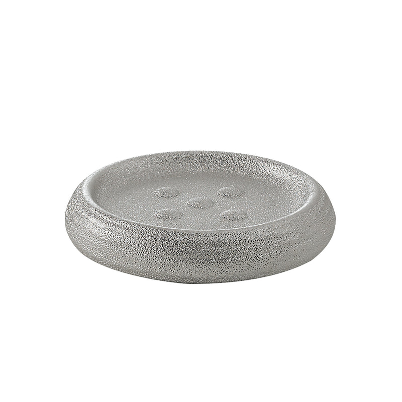 Portasapone da appoggio in ceramica Gedy modello Astrid - Argento