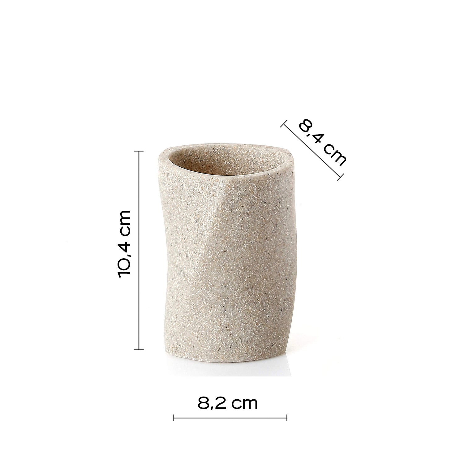 Portaspazzolini in resina e sabbia Gedy serie Libra - Beige