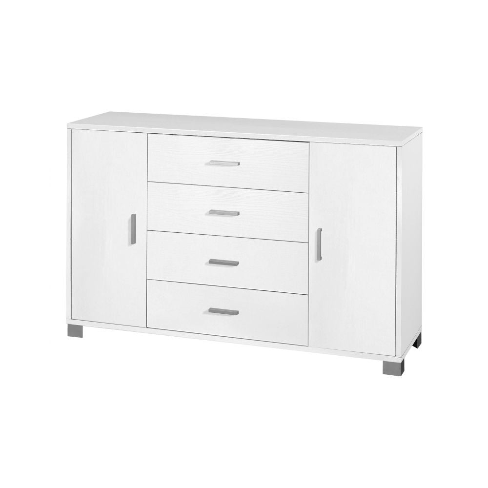 Mobile a 2 ante e 4 cassetti in truciolare nobilitato - Bianco by CeramicStore | Lo specialista del tuo bagno