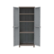 Armadio Terry doppia anta con 3 ripiani per esterno - Grigio/Tortora effetto rattan by CeramicStore | Lo specialista del tuo bagno