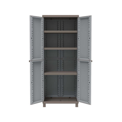 Armadio Terry doppia anta con 3 ripiani per esterno - Grigio/Tortora effetto rattan by CeramicStore | Lo specialista del tuo bagno