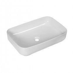 Lavabo da appoggio in ceramica bianca BathCore modello AGUA60