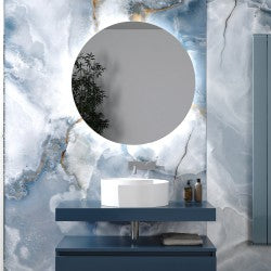 Lavabo da appoggio BathCore in ceramica bianca modello Flumen 45