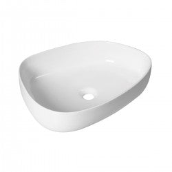 Lavabo da appoggio in Ceramica Bianca BathCore modello Nebula 55