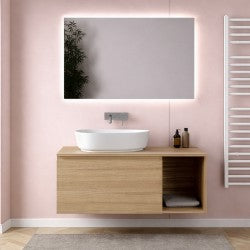 Lavabo da appoggio in Ceramica Bianca BathCore modello Nebula 55