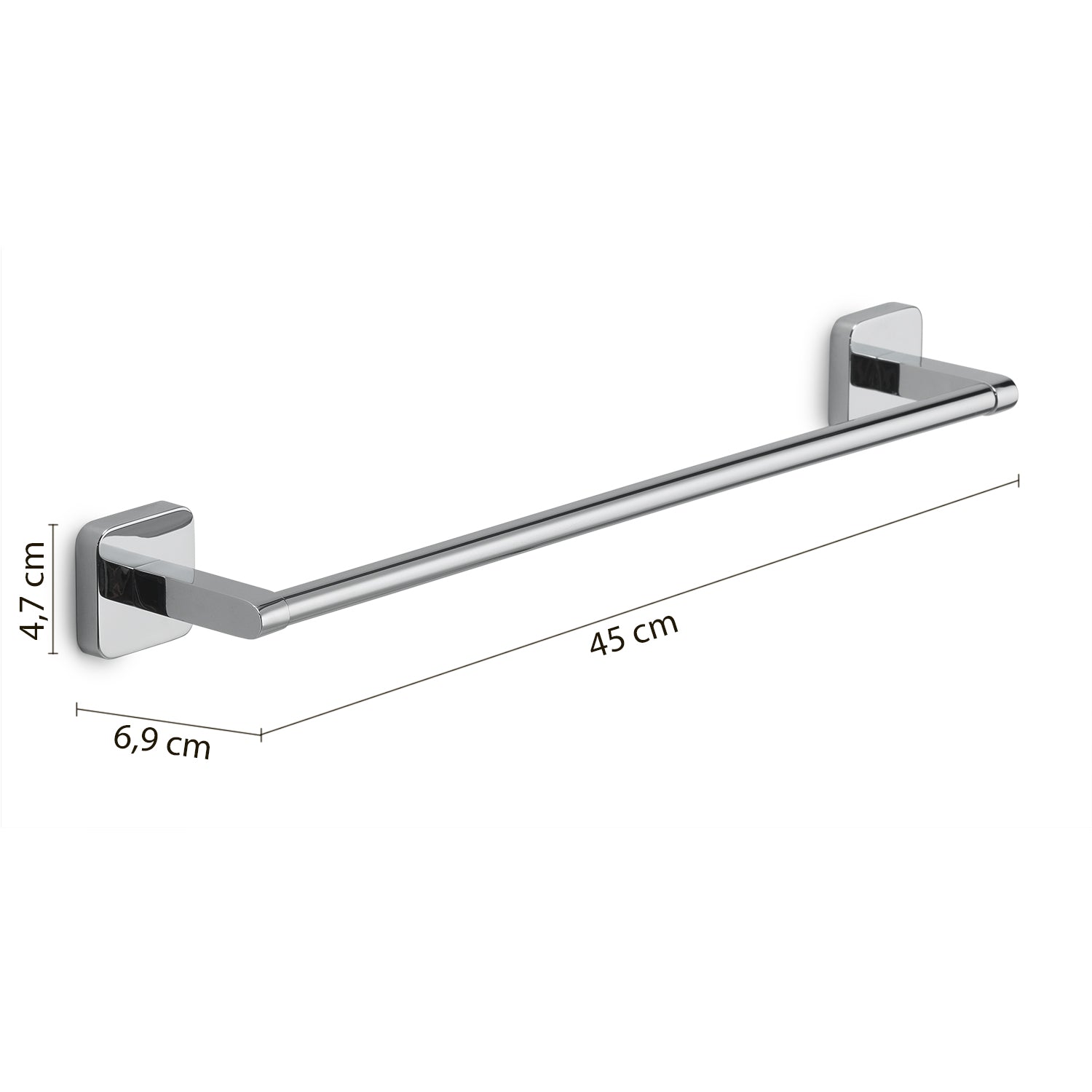 Portasalviette 45 cm Gedy modello Tonga 45x6.9xH4.7 cm - Cromato by CeramicStore | Lo specialista del tuo bagno