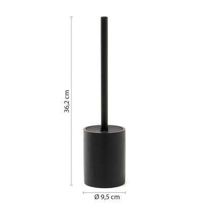 Scopino in resina con ciuffo in setole Gedy serie Brenda - Nero Matt by CeramicStore | Lo specialista del tuo bagno