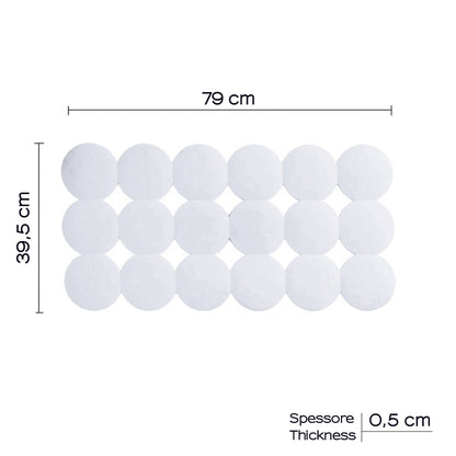 Tappeto antiscivolo vasca Giotto di Gedy 39x79 cm - Bianco by CeramicStore | Lo specialista del tuo bagno