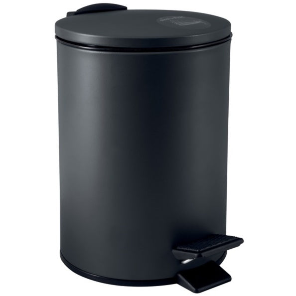 Pattumiera a pedale in Acciaio modello Alder da 3 Litri colore nero opaco by CeramicStore | Lo specialista del tuo bagno