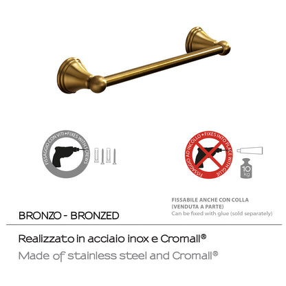 Porta asciugamani 35 cm a parete di Gedy serie Romance - Bronzo by CeramicStore | Lo specialista del tuo bagno