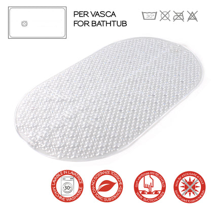 Tappeto antiscivolo vasca modello Solid di Gedy - Trasparente by CeramicStore | Lo specialista del tuo bagno