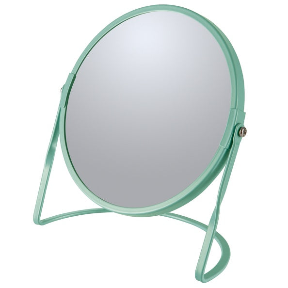 Specchio ingranditore da tavolo su base in acciaio modello Akira colore verde by CeramicStore | Lo specialista del tuo bagno
