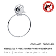 Porta asciugamani ad anello di Gedy serie Hot - Cromato by CeramicStore | Lo specialista del tuo bagno