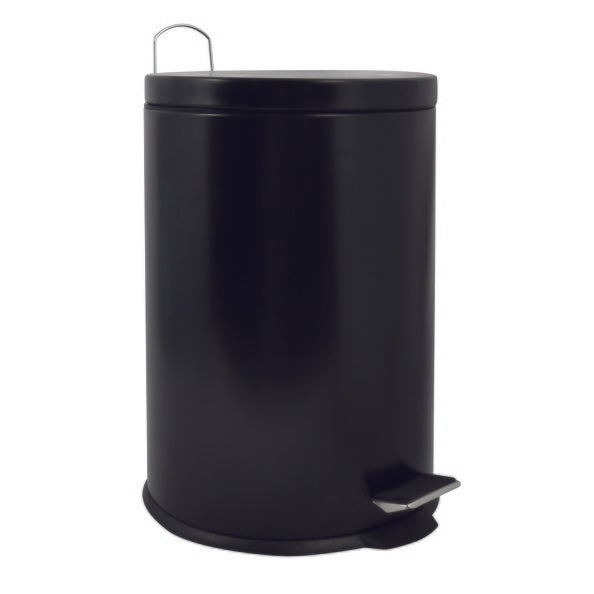 Pattumiera a pedale modello Unis da 20L in Acciaio - Nero opaco by CeramicStore | Lo specialista del tuo bagno