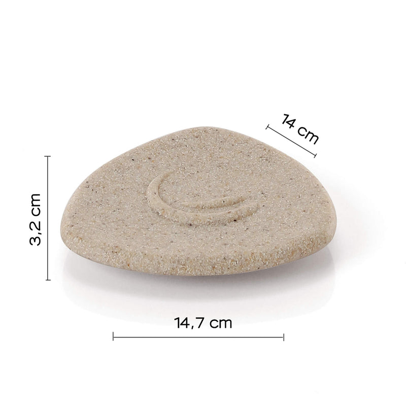 Portasapone in resina e sabbia Gedy serie Libra - Beige