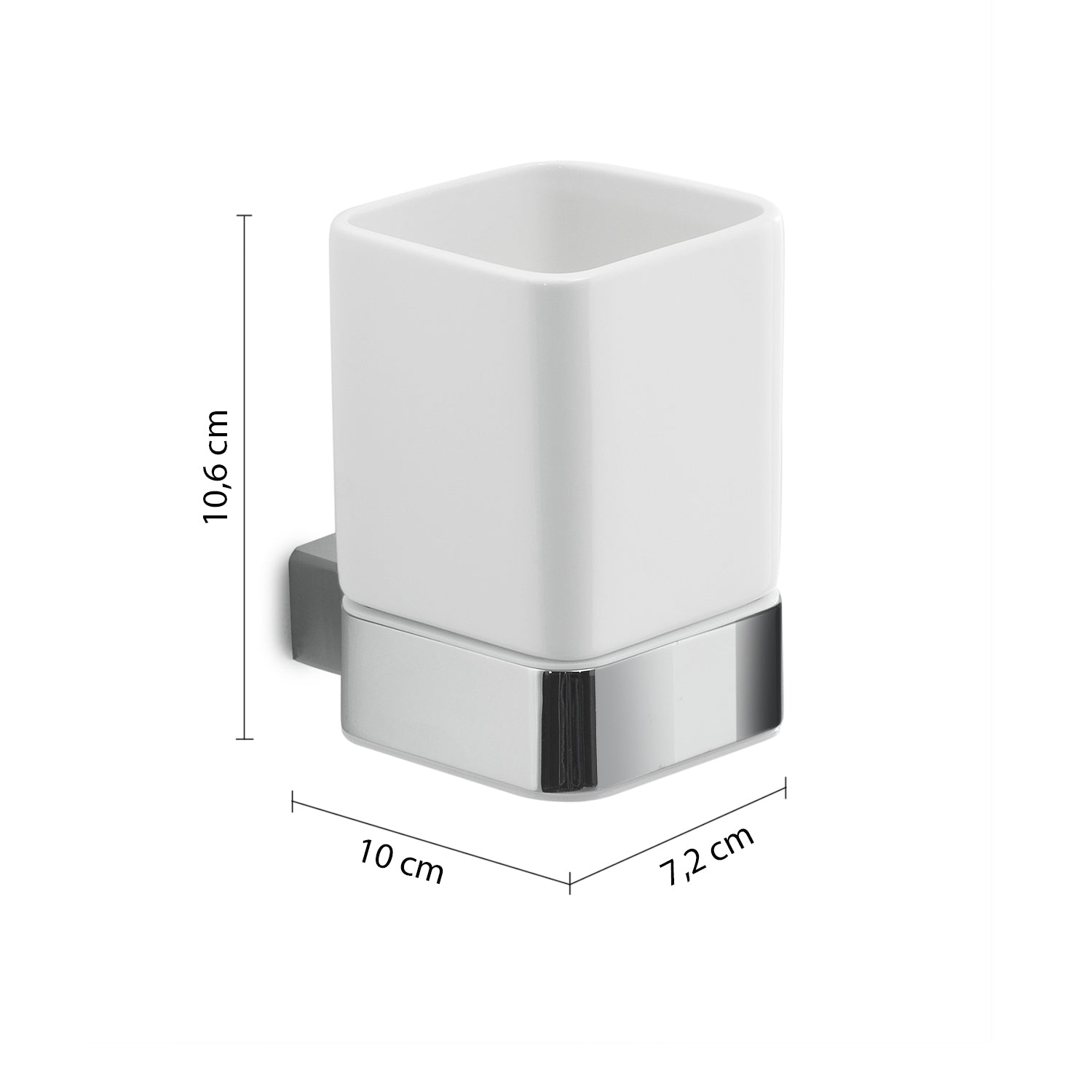 Portaspazzolini a muro Spluga di Gedy - Cromato by CeramicStore | Lo specialista del tuo bagno