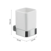 Portaspazzolini a muro Spluga di Gedy - Cromato by CeramicStore | Lo specialista del tuo bagno