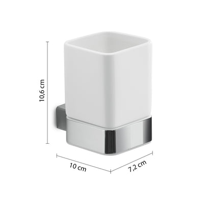 Portaspazzolini a muro Spluga di Gedy - Cromato by CeramicStore | Lo specialista del tuo bagno