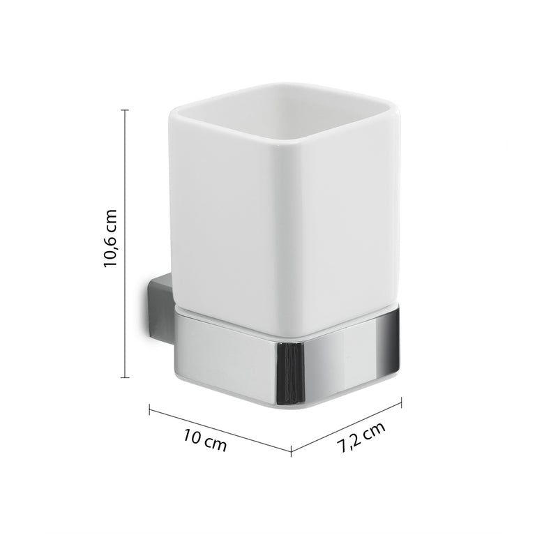 Portaspazzolini a muro Spluga di Gedy - Cromato by CeramicStore | Lo specialista del tuo bagno